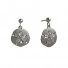 Denny Wong Sand Dollar White Gold Earrings 10mm