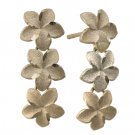 Plumeria Three Flower Earrings