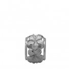 Queen Plumeria White Gold Barrel Pendant