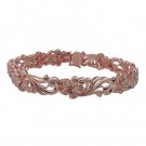 Queen Plumeria Rose Gold Link Bracelet
