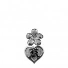 Mom Plumeria Initial Pendant White Gold