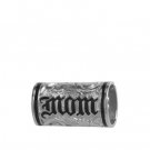 Mom White Gold Barrel Pendant