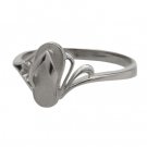 Flip Flop White Gold Ring 10mm