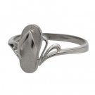 Flip Flop White Gold Ring 18mm