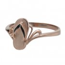 Flip Flop Rose Gold Ring with Enamel 14mm