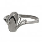 Flip Flop White Gold Ring with Enamel 14mm