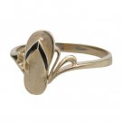 Flip Flop Gold Ring with Enamel 18mm