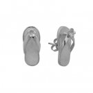 Flip Flop Postback Earrings White Gold 14mm