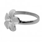 Queen Plumeria Diamond Ring White Gold 13mm