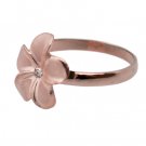 Queen Plumeria Diamond Ring Rose Gold 13mm