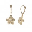 Queen Plumeria Diamond Leverback Earrings 11mm