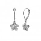 Queen Plumeria Diamond Leverbacks White Gold 9mm