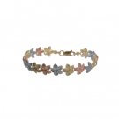 Plumeria Tri Gold Bracelet 7mm