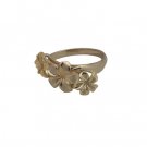 Queen Plumeria Triple Flower Ring