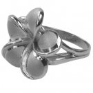 Queen Plumeria Ring White Gold 19mm