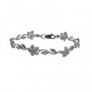 Plumeria Lei Bracelet White Gold 9mm