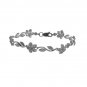Plumeria Lei Bracelet White Gold 9mm