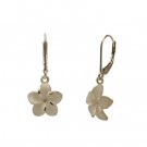 Plumeria Leverback Earrings 15mm