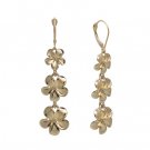 Queen Plumeria Three Flower Diamond Leverbacks 11mm/13mm/15mm