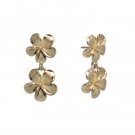 Queen Plumeria Two Flower Earrings 11mm/13mm