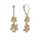 Queen Plumeria Two Flower Leverbacks 9mm/11mm