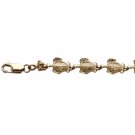 Turtle Gold Link Bracelet 8mm