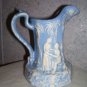 Blue Ceramic Pitcher-Courting Couples