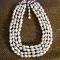 4 Strand Beaded Pearlescent Necklace - vintage