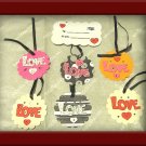 3" Scalloped "Love" Cardstock Hangtags