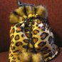 Leopard drawstring mini purse