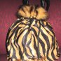 Zebra like drawstring mini purse