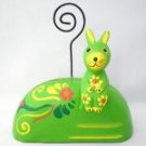 rabbit/ picture holder green