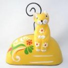cat/picture holder yellow