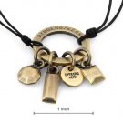 DYRBERG/KERN of DENMARK - Bronze Plating Necklace with Leather