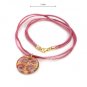 VENETIAURUM - Pink 14K/925 Gold plated Silver and Multicolor Murano Glass Necklace
