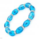 Brand New Bracelet with Precious Stones - Genuine Crystals and Glass Beads Crafted in Silver