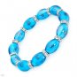 Brand New Bracelet with Precious Stones - Genuine Crystals and Glass Beads Crafted in Silver
