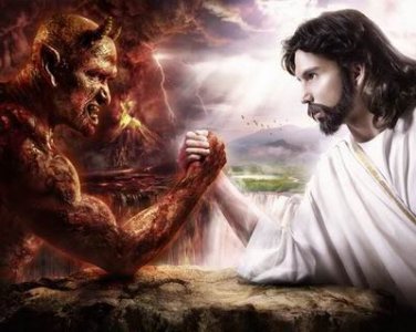 Good Vs Evil T-Shirt/Sweatshirt â God/Devil/Jesus/Satan â Size L