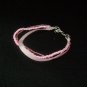 Beaded Ribbon Bracelet-Pink