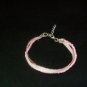 Beaded Ribbon Bracelet-Pink
