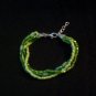 Beaded Ribbon Bracelet-Green