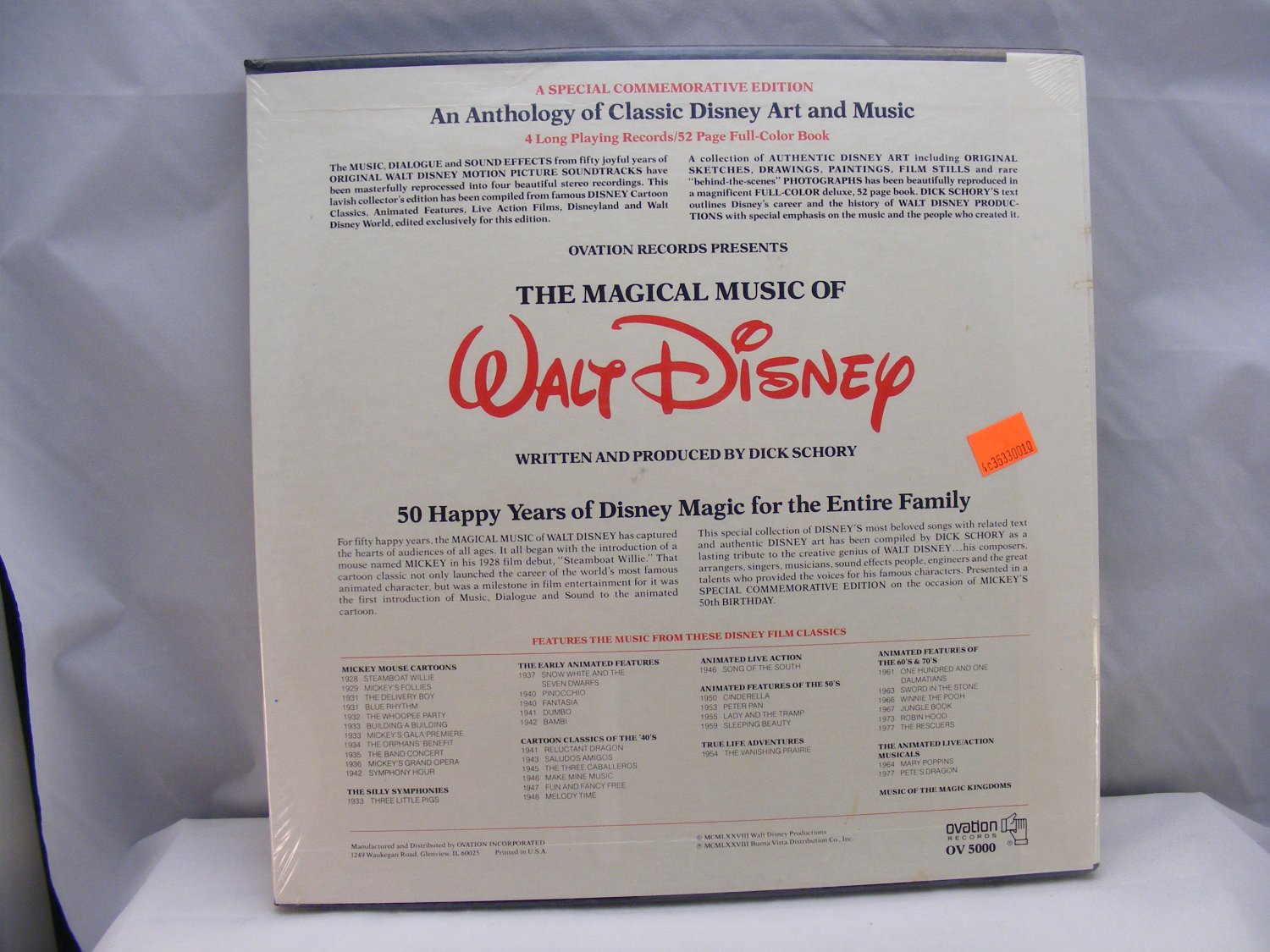 The Magical Music of Walt Disney 4 LP's Box Set Motion Picture Music