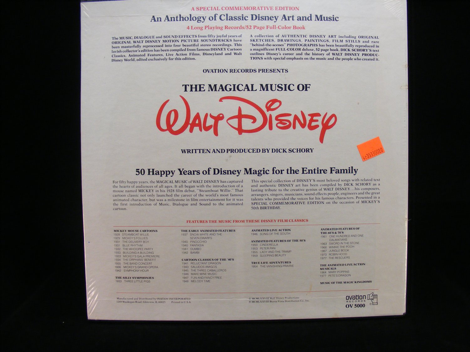 The Magical Music of Walt Disney - 4 LP's Box Set Motion Picture Music ...