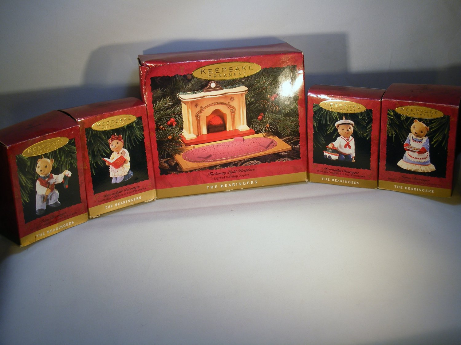 Hallmark 1993 &quot;The Bearingers of Victory Circle&quot; Complete 5 Piece Set! Ornaments