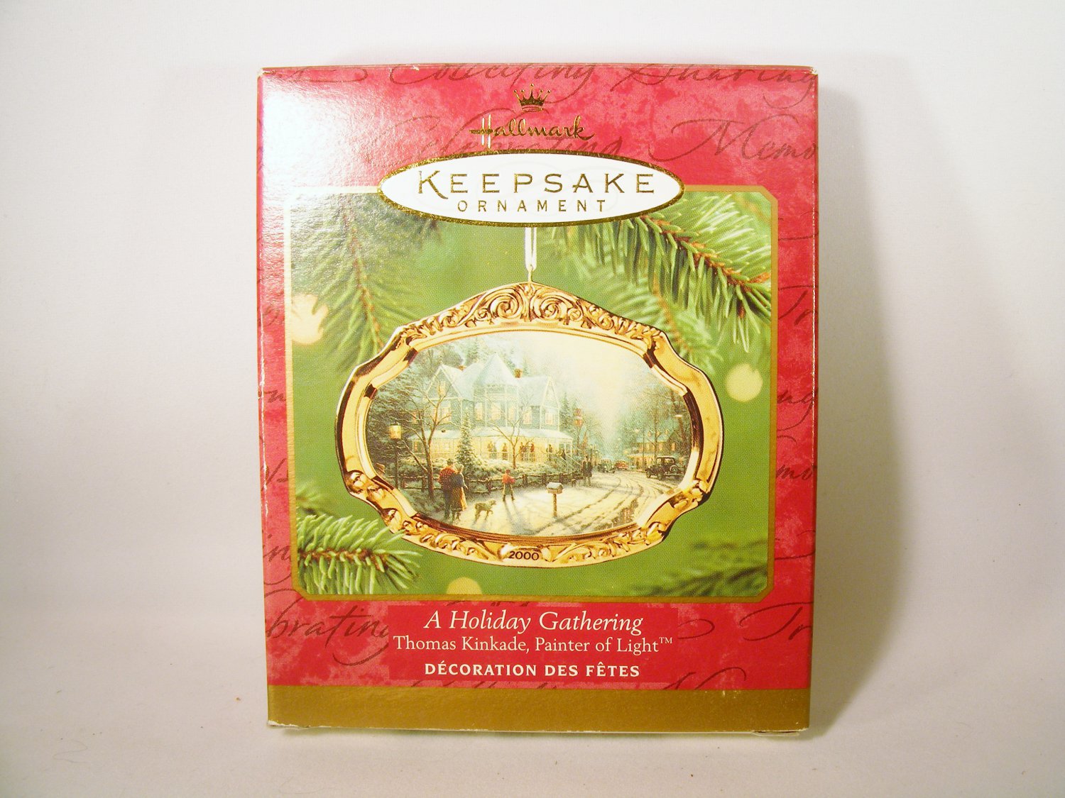 Hallmark 2000 A Holiday Gathering - Thomas Kincade Ornament, Fine Porcelain