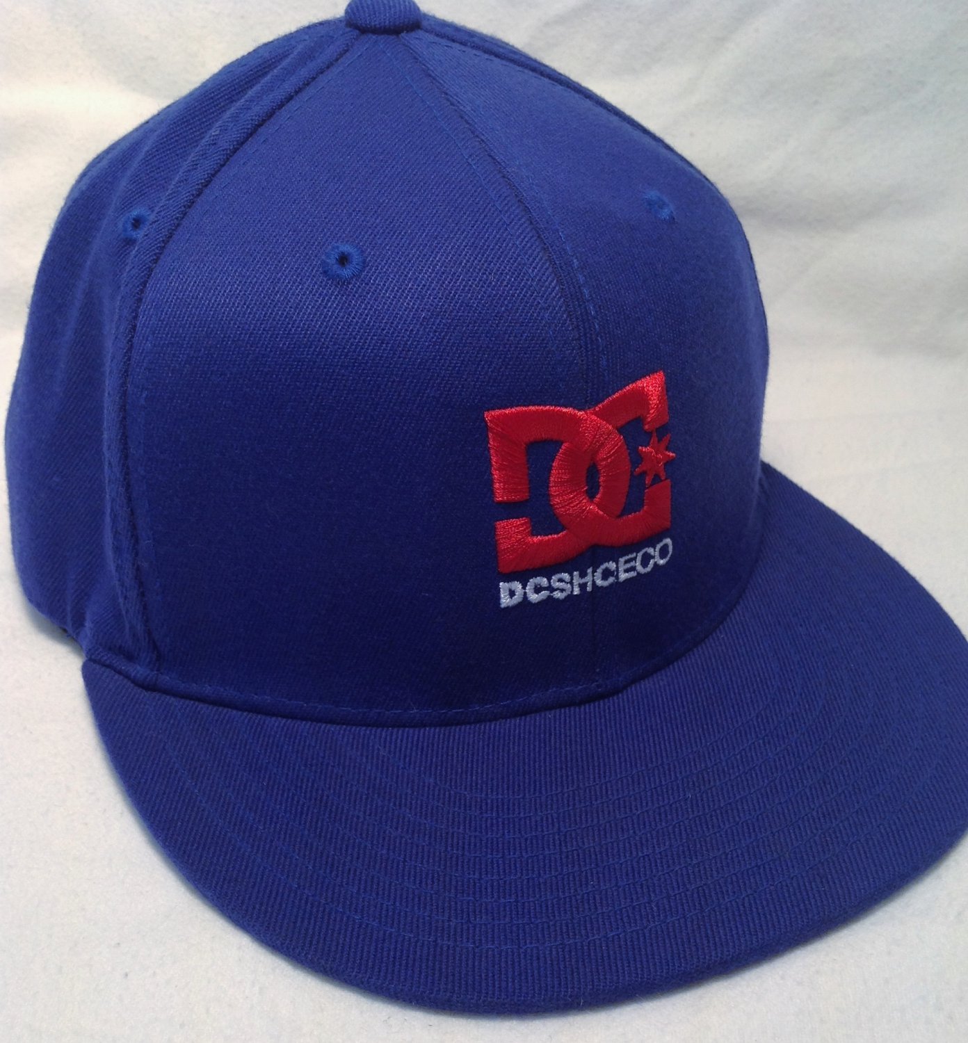 DC Shoe Co Baseball Cap Fitted, Royal Blue, Flexfit, Adult S-M, DCSHOECO