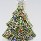 AVON 2008 5th Annual~ Collectible Christmas Tree Pin Enamel & Rhinestone.