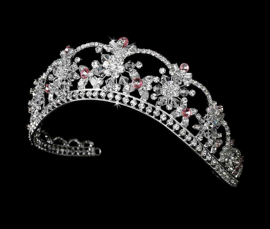 Pink Quinceanera Mis Quince Anos, Prom, Wedding Tiara with Swarovski ...