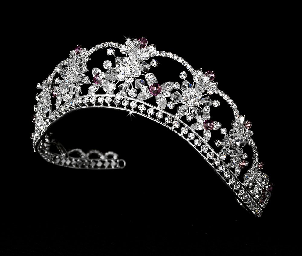 Light Amethyst Purple Quinceanera Mis Quince Anos Prom Tiara With