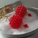 Earrings- Red Raspberries